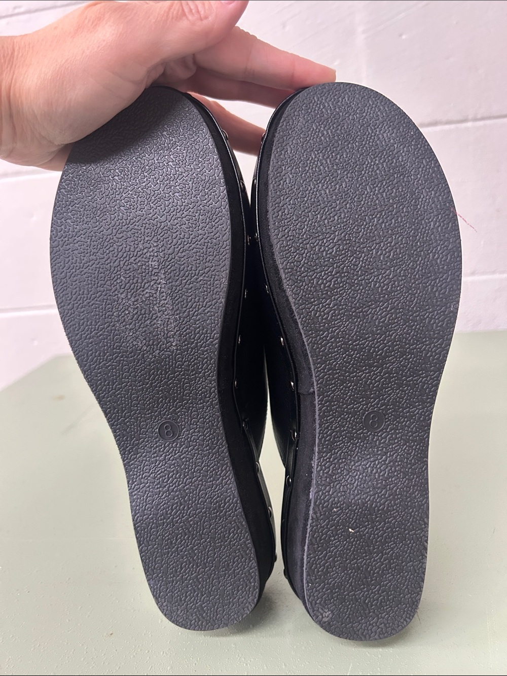 Corkys NWOT Newbie Black Stud-Accent Slip-On Clog Mules NEVER WORN! Super comfy! - Picture 4 of 5